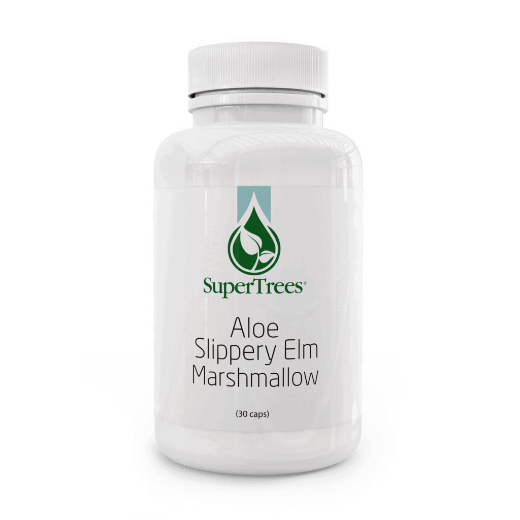 SuperTrees Botanicals Herbal Supplement- Aloe, Slippery Elm, Marshmallow 30 capsules