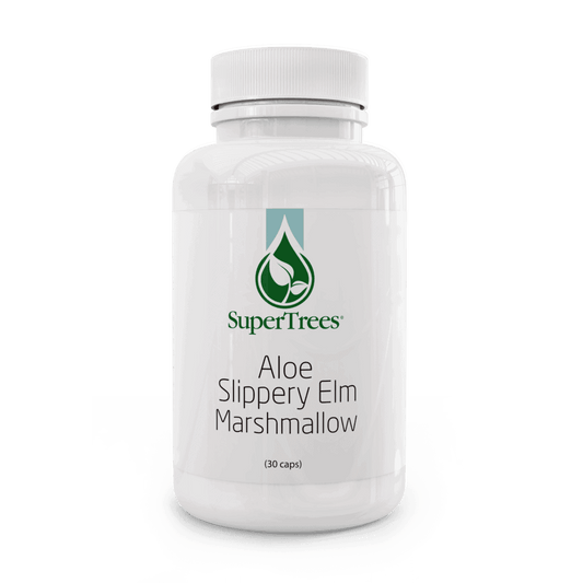 SuperTrees Botanicals Herbal Supplement- Aloe, Slippery Elm, Marshmallow 30 capsules